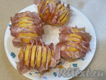 Вот такие заготовки картошки-гармошки с беконом получились.&nbsp;