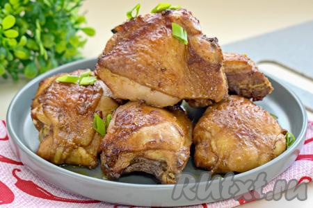 Куриные бёдра в соевом соусе в аэрогриле
