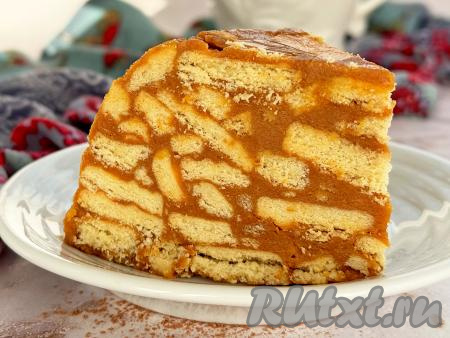 Торт из печенья со сгущёнкой и маслом без выпечки