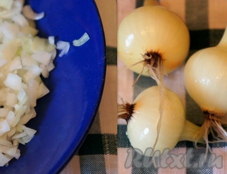 Лук мелко нарезать, добавить в суп. При желании можно слегка обжарить лук на растительном масле до прозрачности.