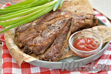 Свиные рёбра в фольге в аэрогриле