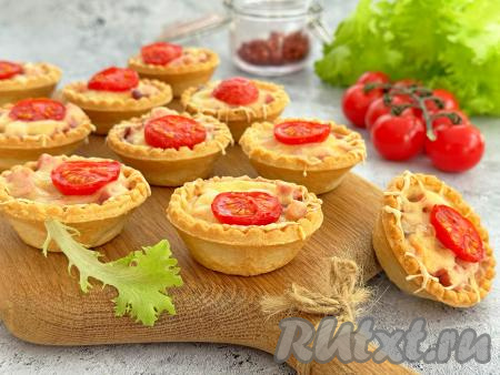 Мини-пиццы в тарталетках в духовке