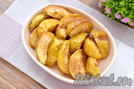 Яблоки дольками в аэрогриле