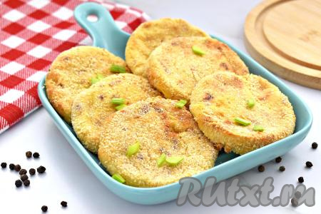 Картофельные котлеты из пюре в аэрогриле