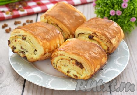 Слойки с творогом в аэрогриле