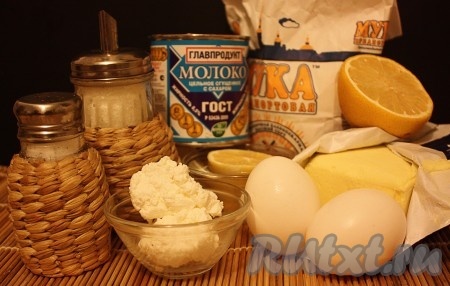 Ингредиенты для приготовления тарта со сгущенкой