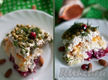 Вот такой по-летнему яркий салат у нас получился!