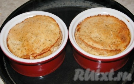 Через 20 минут формочки вытащить, духовку выключить.