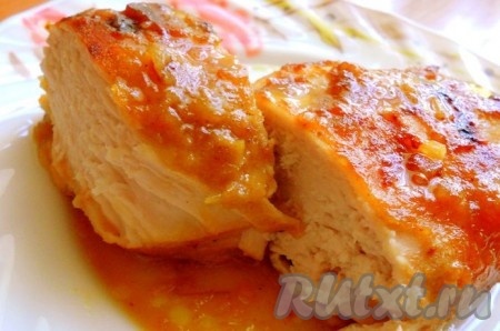 Яблочно-медовые куриные грудки