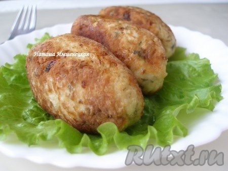 Куриные котлеты с сыром и картофелем