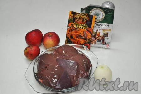 Ингредиенты для приготовления печени по-берлински