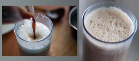 Добавьте заранее приготовленный кофе и снова перемешайте.