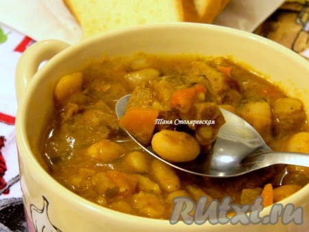 Фасоль с мясом