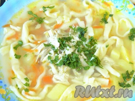 Суп с домашней лапшой