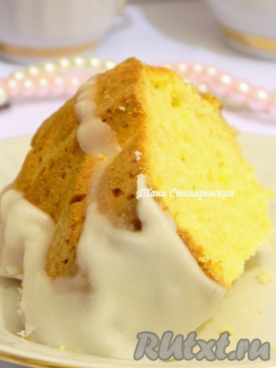Лимонный кекс с кукурузной мукой