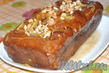 Банановый кекс с грецкими орехами в духовке