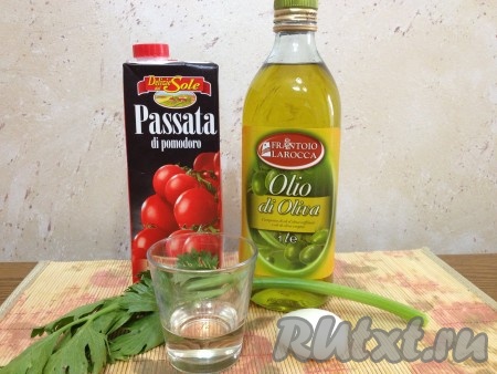 Ингредиенты для приготовления соуса для инвольтини по-итальянски