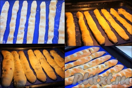 Духовку разогреть до 200 градусов. Выпекать "колбаски" с вишней до золотистости (около 20 минут), затем полностью остудить. Аналогично сформировать и испечь все "колбаски" (всего у нас получится 15 штук).
