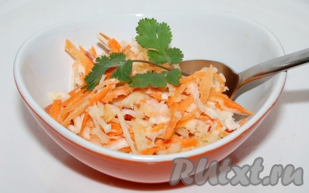 Переложить в салатник и можно подавать на стол.