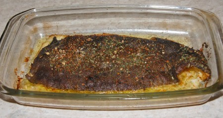 Примерно через 30 минут рыба была готова. 