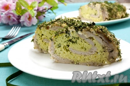 Рулет из свинины с начинкой, запечённый в фольге в духовке