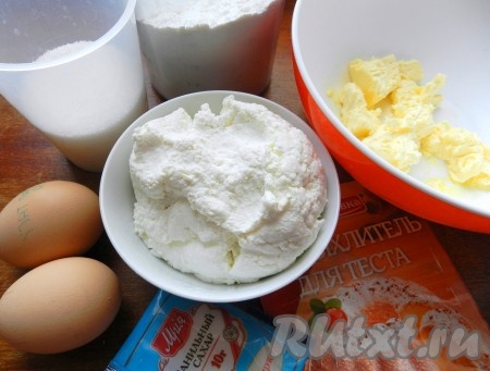 Ингредиенты для приготовления вкусных творожных кексов