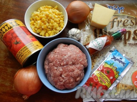 Ингредиенты для приготовления энчилада