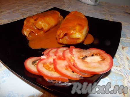 Овощные голубцы с рисом