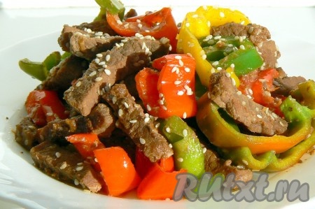 Мясо в кунжуте
