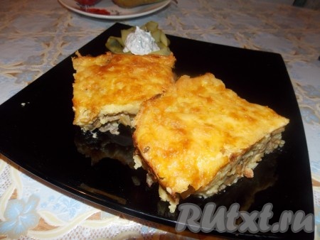Картофельная запеканка с грибами