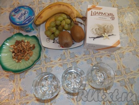 Ингредиенты для приготовления десерта слоями