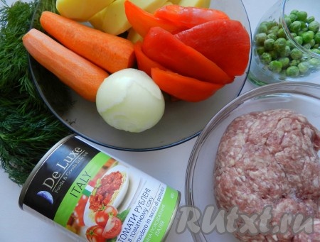 Ингредиенты для приготовления вкусного супа с фрикадельками