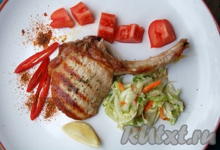 Рецепт свиной котлеты на косточке