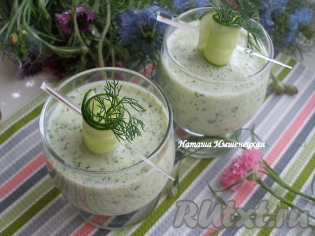 Смузи из огурцов и кефира