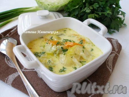 Овощной суп без мяса (на молоке)