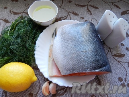 Ингредиенты для приготовления запеченных стейков форели в духовке