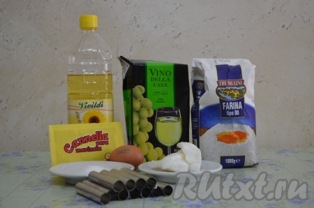 Ингредиенты для приготовления канноли