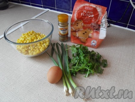 Ингредиенты для приготовления лепешек из кукурузы