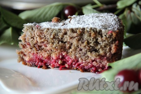 Кекс с вишней на растительном масле