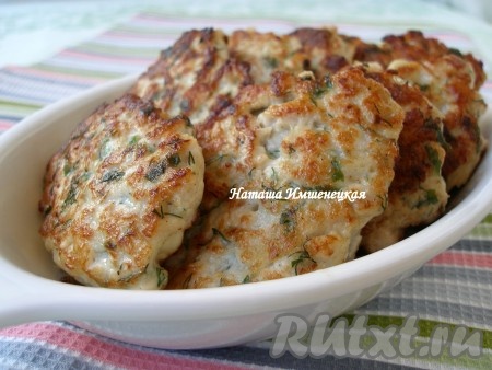 Рубленные котлеты из куриной грудки с зеленью
