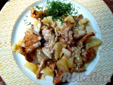 Рецепт картошки с лисичками