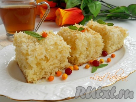 Пирог с кокосовой стружкой