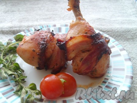 Куриные ножки с беконом