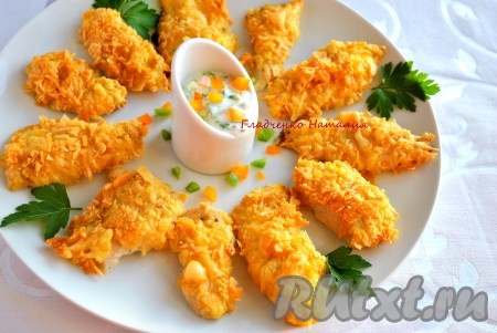 Куриное филе в панировке из чипсов
