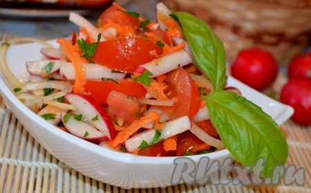 Салат из морковки и редиса