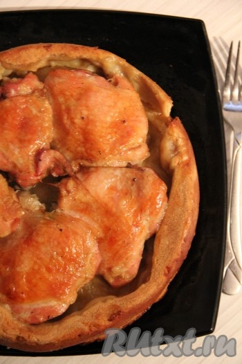 Курица на тесте в духовке