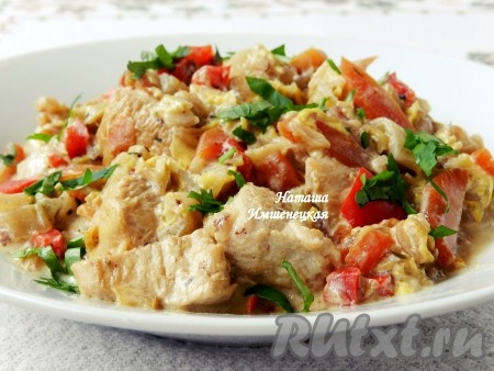 Пекинская капуста с куриной грудкой