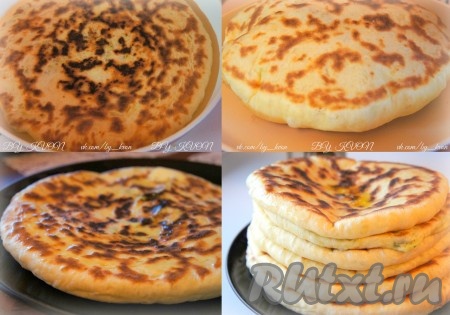 Сковороду диаметром 23 см хорошо нагрейте, затем огонь убавьте. Готовьте хачапури на разогретой сковороде (!) без добавления масла на медленном огне (!) под крышкой по 3-5 минут с каждой стороны. Каждый готовый хачапури смажьте сливочным маслом.
