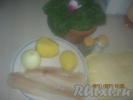 Ингредиенты для приготовления рыбного пирога 