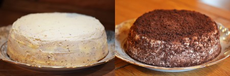 Завершая процедуру формирования торта "Тирамису" необходимо промазать его оставшимся кремом со всех сторон и украсить шоколадной крошкой. В плане украшений вы можете не останавливаться, и применить свою фантазию в полной мере, я же решила остановится на данном этапе. Обязательно отправить тортик пропитаться минимум на 2 часа в холодильник, а лучше на всю ночь.
